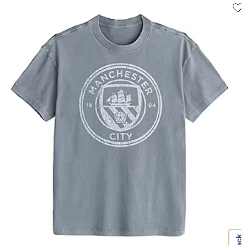 New World Manchester City Mens Crew Neck Short Sleeve Graphic T-Shirt Size Small